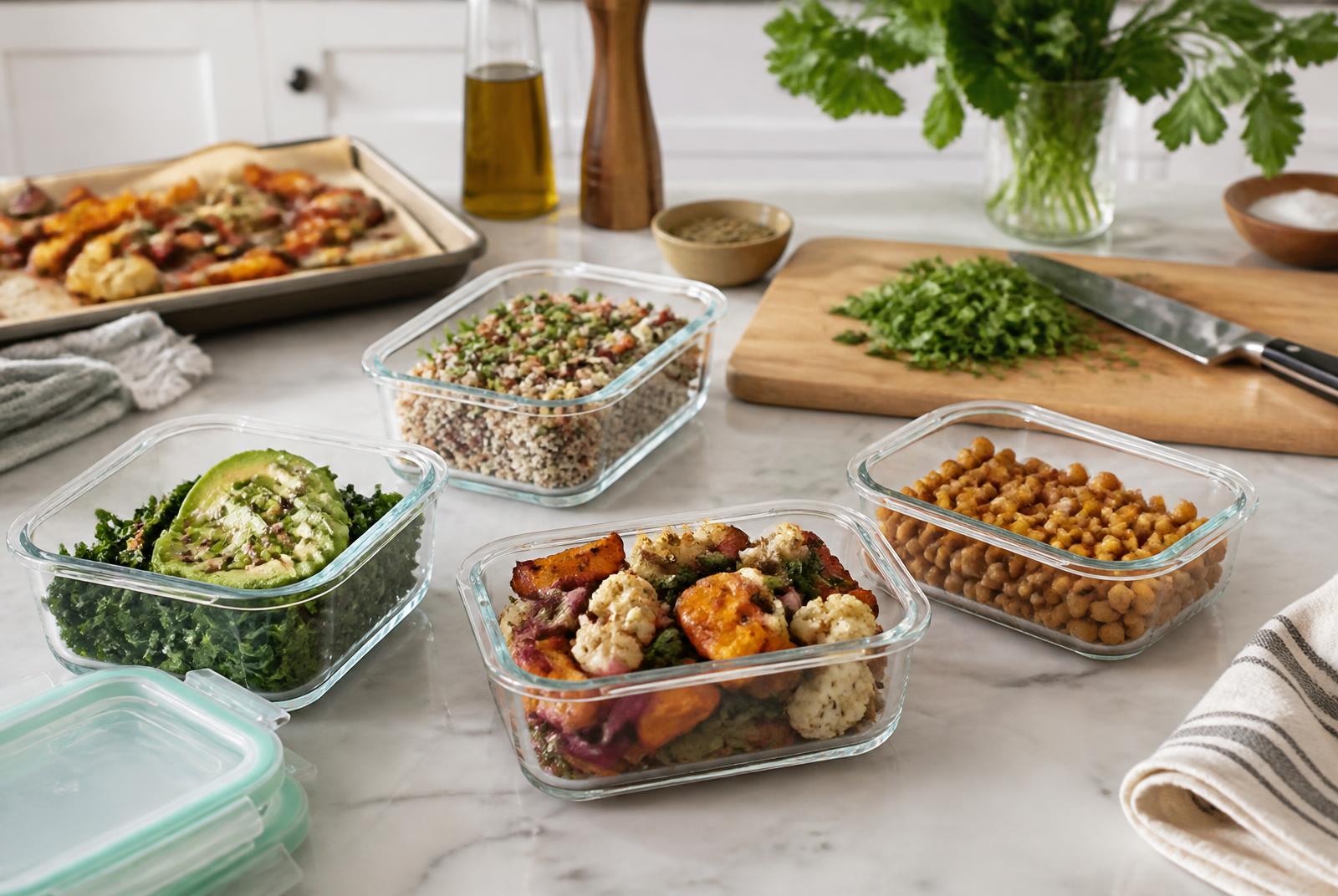 Editorial photograph accompanying the article “Meal Prep Like a Chef: The Lunch & Dinner Edition”